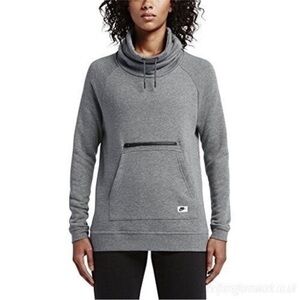 Nike Sweater, Gray, Size Small, Kangaroo Zip Front Pocket EUC